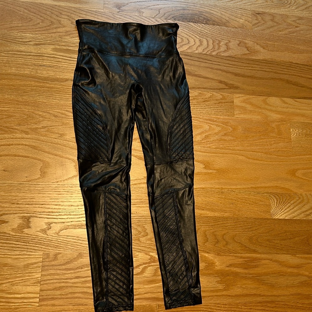 Spanx faux leather moto legging
